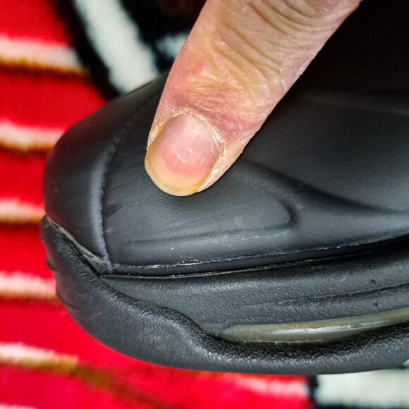 Size 12 Men Nike Total Air Foamposite Max 2011 Black Anthracite 472498-010 FLAW - Picture 14 of 16